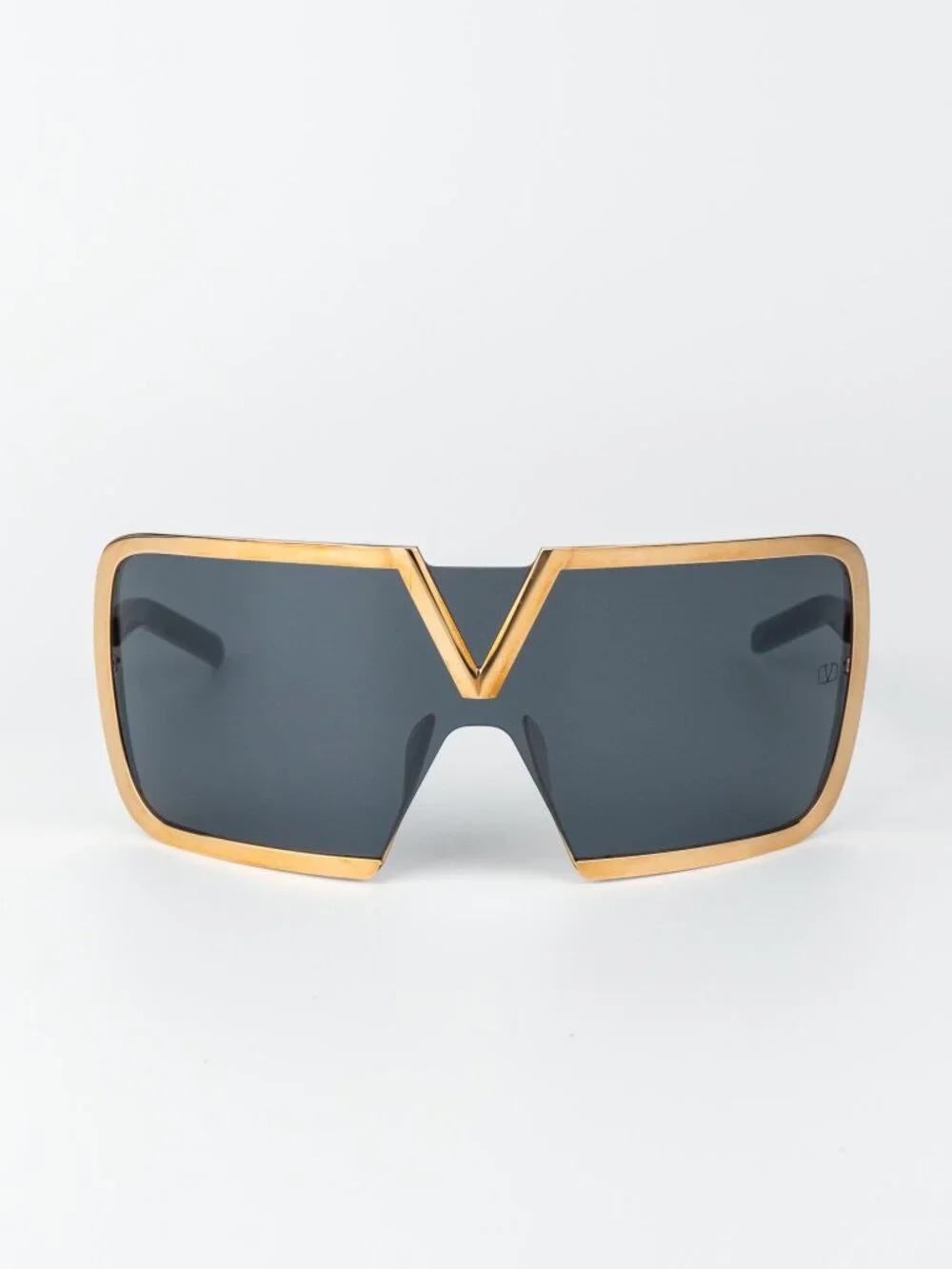 Valentino Women Sunglasses Titanium Gold Grey Mask V-ROMASK VLS-120A 146